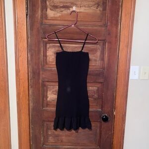 Love Tree Black Textured Dress